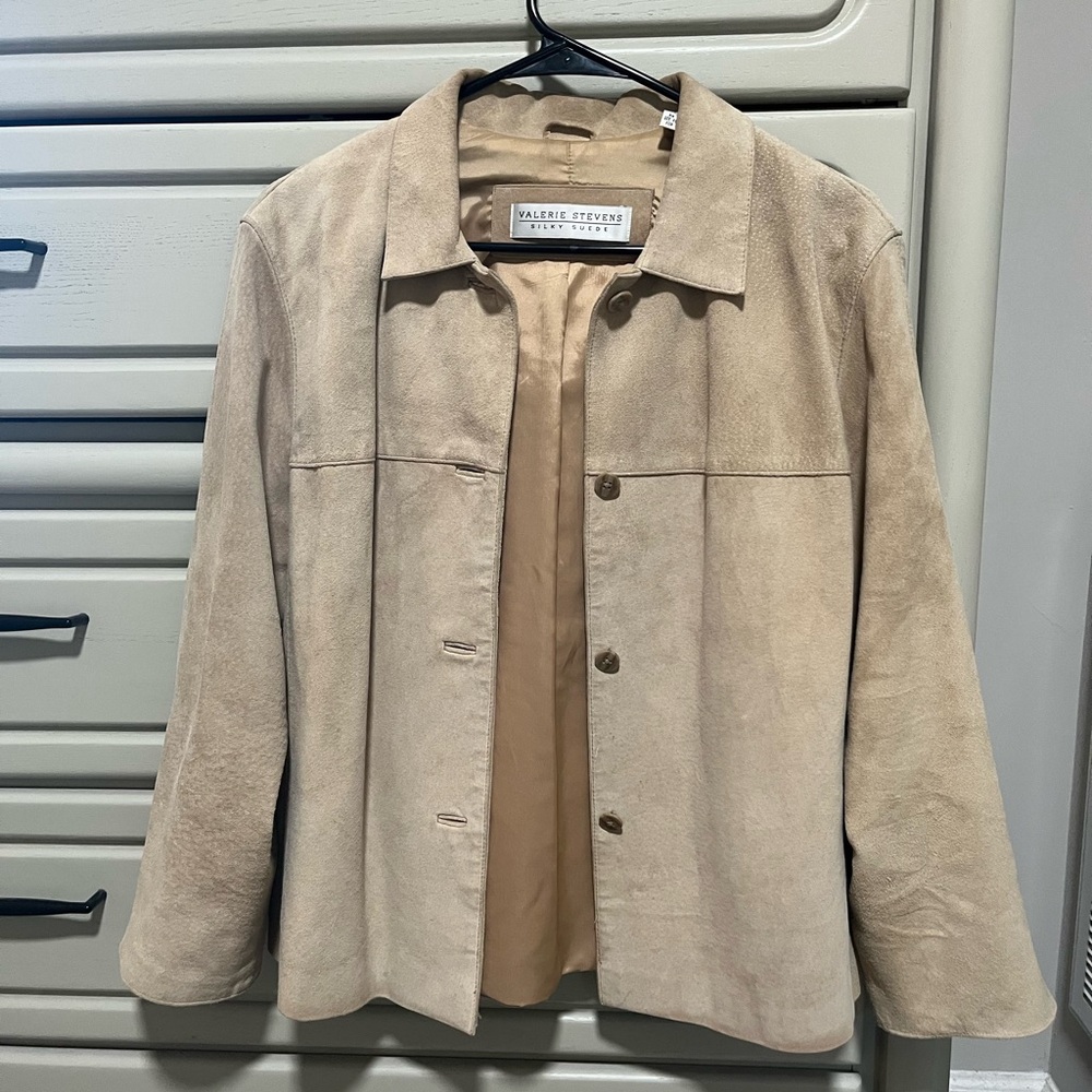 Valerie Stevens Tan Suede Leather Jacket